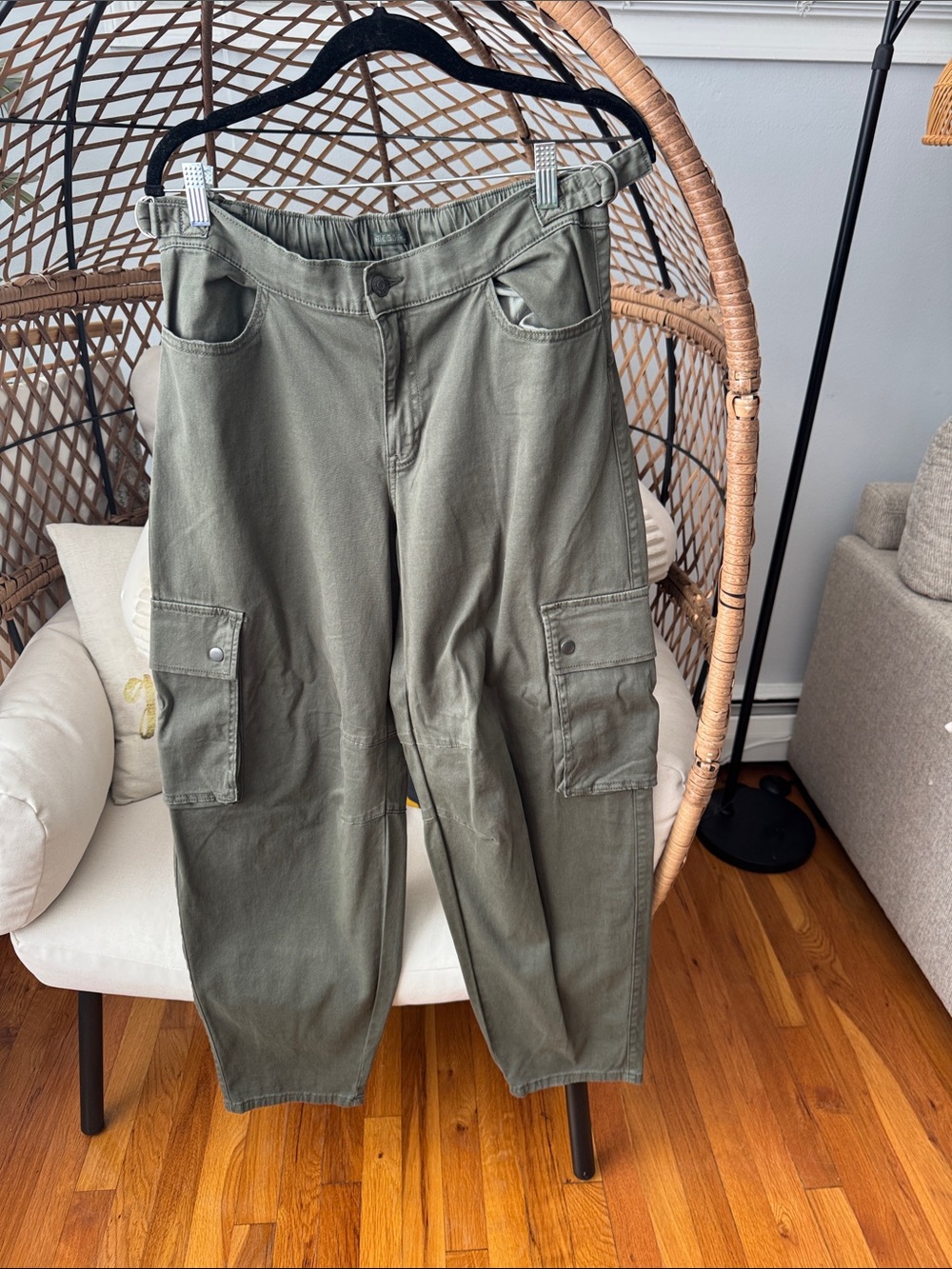 wild fable Olive Green Cargo Jumpsuit-Style Pants